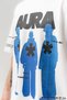 Aura Chest Design Detailed Crew Neck Oversize T-Shirt - 5