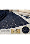 Dark Blue Cord Lace Fabric (1 Meter Wide)