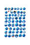 56 Pieces Blue Funny Emoji Sticker Set - Sticker Set Sketchbook
