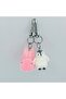 Penguin and Rabbit Figured Zipper Bag Clothes Ornament Charm Keychain 2 Pieces - 6
