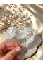 Silver Ceramic Flower Patterned Bridal Hair Accessory with Pearls Promise, Engagement, Wedding Bun Hairpin 2 Pieces - 5