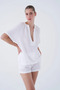 Oversize V Yaka Bluz - 4