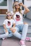 Mother-Daughter Matching Oversize T-Shirt Twin T-Shirt 100% Cotton Comfortable Fit (Single Price)