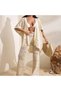 Bohemian Women's Clothing Summer Crochet Knit Three-Quarter Sleeve Kimono and Pants Cover-Up Set White Beach Vacation - 6