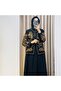 سترة مطرزة بالخرز باللون الأسود - 4