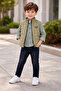 Boy's Denim 4-Piece Set Shirt, T-Shirt and Vest