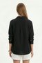 Black Double Pocket Long Sleeve Shirt 4829A - 3
