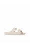 Men's Adjustable Buckle Arizona Ecru Cream Slippers - 2