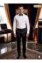 Ars Ata Collar Black Buttoned Slim Fit Cotton Men's Bridal Suit & Tuxedo Shirt - Special Design with Cuffs