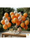 Birthday Party Decorations Balloon Set 20 Pieces Orange Gold Confetti Transparent Balloon