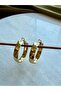 Gold Thick Shiny Hoop Earrings