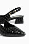 Knitted Patterned Women's Classic Shoes with Heel Heel 3 cm - 3