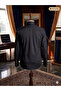Ars Ata Collar Black Buttoned Slim Fit Cotton Men's Bridal Suit & Tuxedo Shirt - Special Design with Cuffs - 5