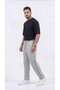 Men's Comfortable Fit Baggy Wide-Leg Sweatpants with Side Piping - 4