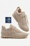 Beige Genuine Suede Leather Sneaker Casual Women's Sports Shoes Tukatela - 2