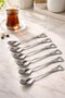 Set of 6 Elegance Series Tea & Coffee Spoons Silver Heart Model - 2