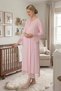 Women's Lace Special Design 2-Piece Maternity Nightgown Set with Dressing Gown - 3