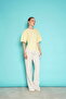 Skirt Hem Guipure T-Shirt - Yellow |   D2991 - Yellow - 2