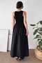Women's Black Top and Bottom Combination Dress – Stylish Midi Length Dress with Straps - 3