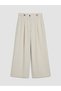 Trendlucky Loose Fit Women's Pleated Fabric Pants with a Difference in Color - 5