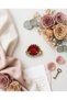 Vintage Women's Ring Bronze Authentic Jewelry Red Crystal Stone Round Cut Crown Model Adjustable - 4