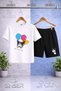 Children's Kromi Balloon Printed Crew Neck T-Shirt - Shorts Set