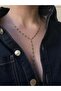 Aquamarine Color Star Y Necklace - 4