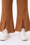 Girl's Brown Suit Blouse Trousers Wide Leg Modern Combination - 6
