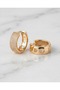 Lorvyn Inlaid Zircon Stone Heart Detailed Hoop Steel Xuping Earrings