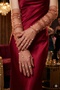 Noctyra Pearl Mesh Couture Copper Color Gloves – Long Tulle with Pearl Detail, Luxurious Event Accessory - 5