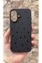 iPhone 16 Compatible Mini Black Star Patterned Silicone Shock Absorbing Classic Protected Rubber Case - 2