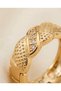 Ravena Minimal Twisted Textured Inlaid Zircon Stone Hoop Steel Xuping Earrings - 5