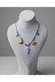 Marivon Blue Fish Figured Sea Themed Charm Choker Steel Necklace - 2