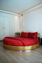 Round Cotton Satin Bed Sheet, Duvet Cover and Pillowcase Set - Venus Glow