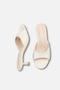 Mirella Rosetti Beige Rustic Women's Daily Stylish Flat Comfortable Round Toe Thin Short Heeled Kitten Heel Slippers - 4