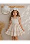 Hat and Straps Plaid Summer Girl's Dress - 4