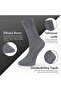 Pure Bamboo Men's Socks Long Plain Gray Socks Seamless Premium Boxed 6-Piece L5952Aznb Softaura - 3