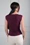 Women's Double-Breasted Collar Buckle Detailed Lycra Cotton Blouse - 4
