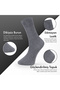 Pure Bamboo Men's Socks Long Plain Gray Melange Socks Seamless Premium Boxed 6-Piece L5952Aznb Softaura - 3