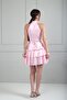 Women's Halter Neck Lined Layered Short Satin Dress - 4