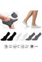 Pure Bamboo Men's Ballerina Socks Black - White - Gray Melange Seamless Invisible Non-Slip Heel Silicone Premium 6-Pack Softaura