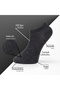 Pure Bamboo Women's Booties Flat Short Socks Anthracite Seamless Premium Boxed Pack of 6 L5952Aznp Softaura - 2