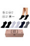 Pure Bamboo Women's Booties Flat Short Socks Black-White-Navy Blue-Grey Seamless Premium Boxed 6-Piece L5952Aznp Softaura