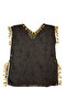 Black Tassel Detailed Chiffon Beach Dress Pareo - 3