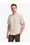 Beige Comfort Fit 100% Cotton Crew Neck Basic T-Shirt 50325300-Vr011