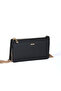 2671 Genuine Leather Women's Shoulder Bag with Chain Strap for Daily and Stylish Use, Black - 3