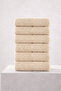 6-Pack Agora Cream Hand Towels - 50X80 Cm, 170 Gr, 100% Cotton, Spa and Hotel Towels