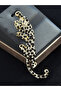 AS SHOWN A Gold-Toned Leopard Brooch - Black & Clear Crystals, Green Crystal Eyes, 3D Lifelike Shape - 8