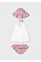 Baby Girl 3-Piece Swimsuit Set with Hat - 3