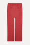 Women's Red Comfort Fit Pants with Tie Waist - 6